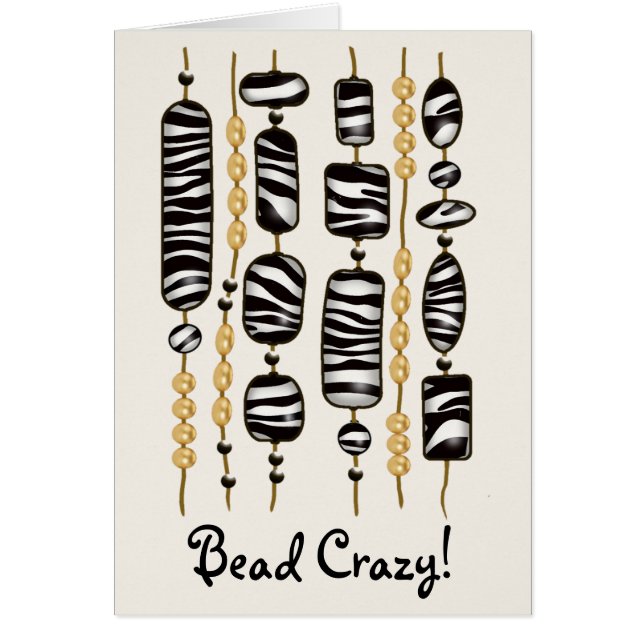 Cartão Cordas de miçanga coloridas (Frente)