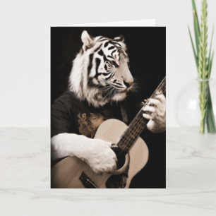Cartão Cordas de Tigre – Arte Musical Elegante