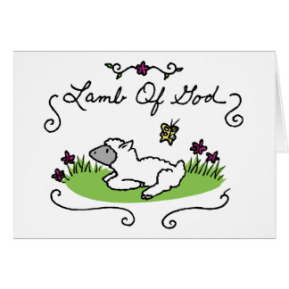 Cartão Cordeiro do deus
