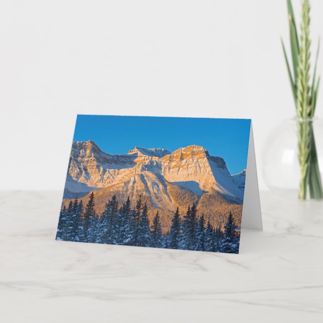 Cartão Cordilheira Waputik nas Montanhas Rochosas Canaden (Frente)