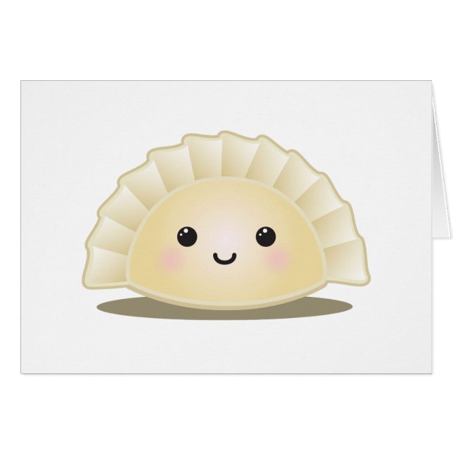 Cartão Coreano bonito Mandu (Frente Horizontal)