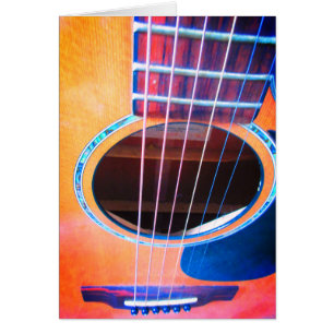 Cartão Cores Acústicas de Guitarra de Pop de Música