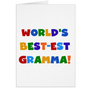 Cartão Cores brilhantes do Melhor-est Gramma do mundo