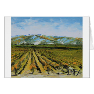 Cartão Cores de Napa Valley, região vinícola Califórni