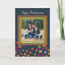 Cartão Cores de outono Feliz Ação de Graças