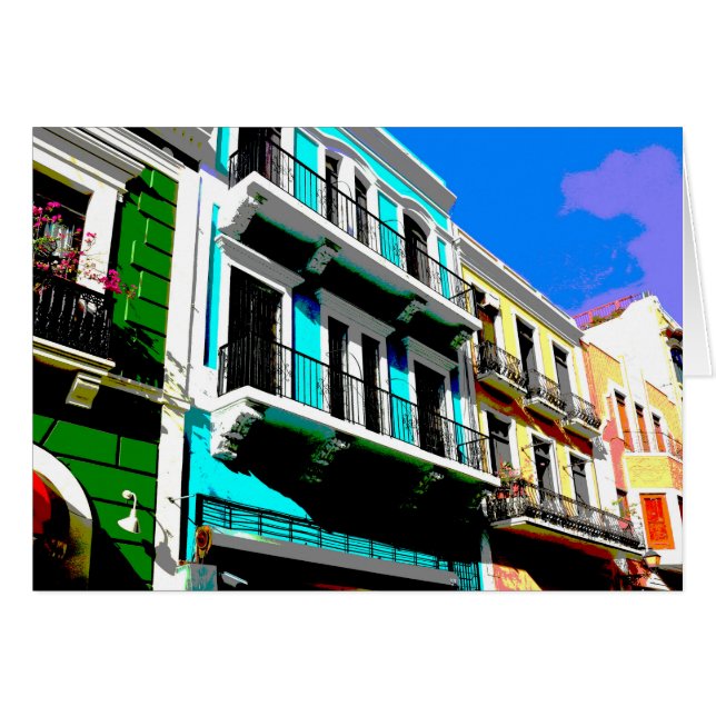 Cartão Cores de Porto Rico (Frente horizontal)