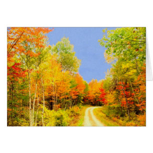 Cartão Cores de queda Maine