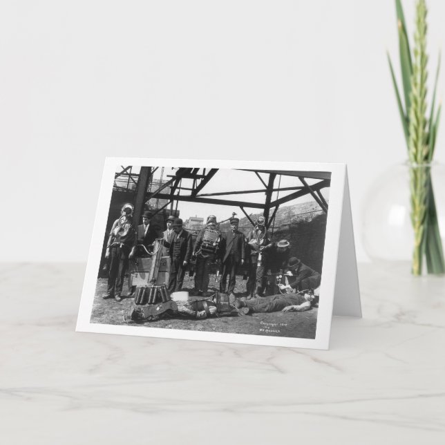 Cartão Cores de Vida das Minas de Carvão, 1910 (Frente)