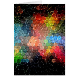 Cartão Cores dinâmicas abstratas da pintura