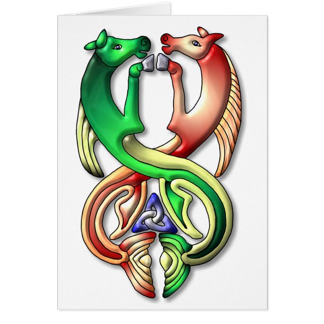 Cartão Cores do cavalo de água (Frente)