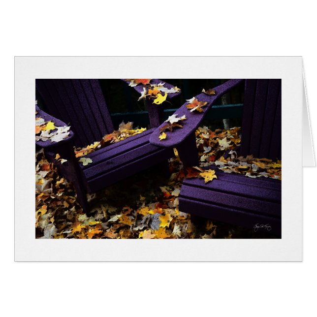 Cartão Cores do outono na plataforma (Frente Horizontal)