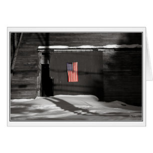 Cartão Cores em uma porta de celeiro