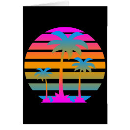 CARTÃO COREY TIGER RETRO PÔR DO SOL PALMEIRAS
