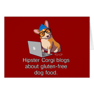 Cartão Corgi 2 do hipster