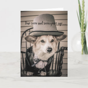 Cartão Corgi Abe Lincoln Birthday Card