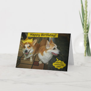 Cartão Corgi cake birthday card