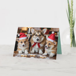 Cartão Corgi Christmas Cookie Card