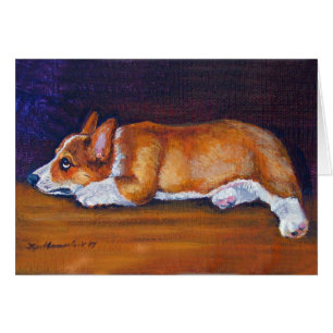 Cartão Corgi de Galês do Pembroke