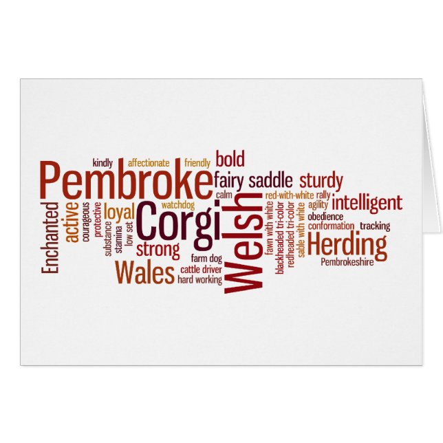 Cartão Corgi de Galês do Pembroke (Frente Horizontal)