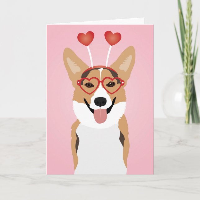 Cartão Corgi Dia dos Namorados (Frente)