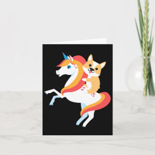 Cartão Corgi Dirigindo Unicorn Cute Engraçado Custo do Di