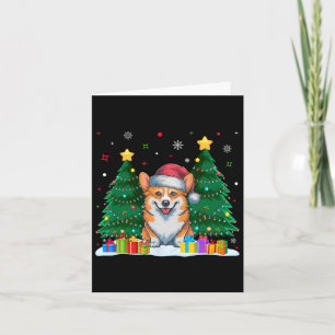 Cartão Corgi Dog Amava Santa Hat Moletom De Natal Feio