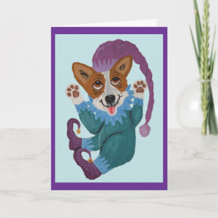 Cartão Corgi elfo
