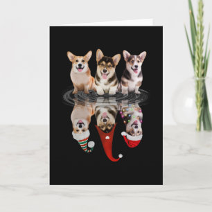 Cartão corgi feliz Natal engraçado cão disfarçado