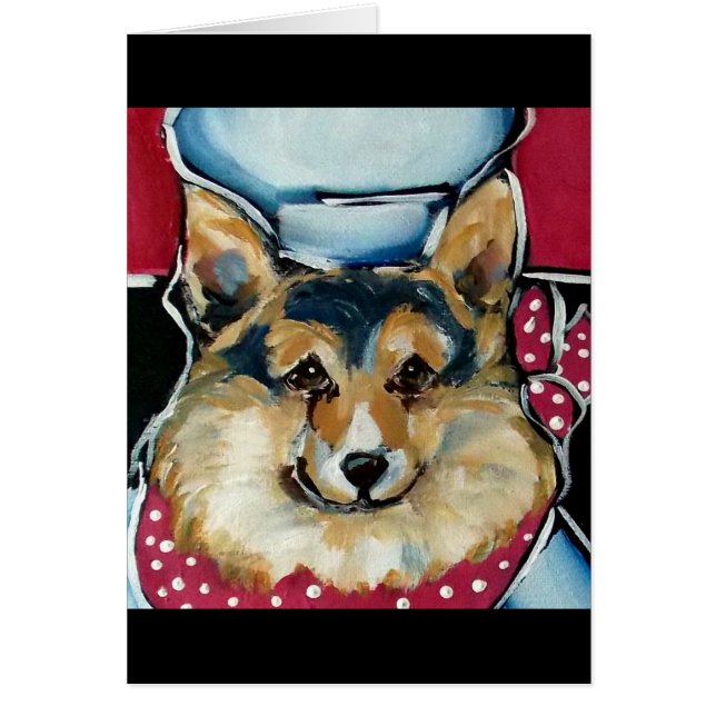 Cartão Corgi Galês Cardigan (Frente)