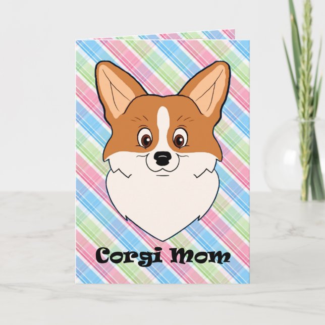 Cartão Corgi Mãe (Frente)