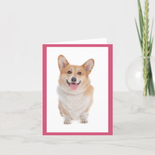 Cartão Corgi ( Pembroke ) Puppy Dog Blank Note Card