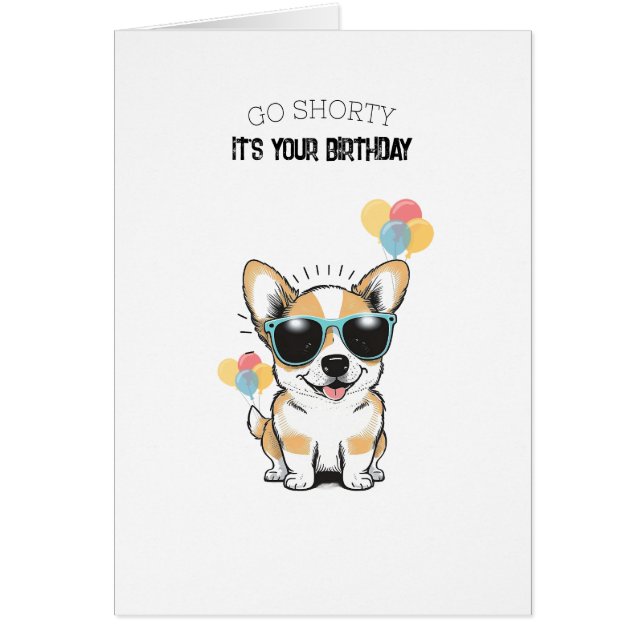 Cartão Corgi Themed Birthday Card Dog Lovers  (Frente)