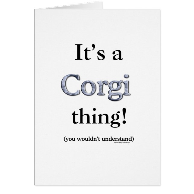 Cartão Corgi Thing (Frente)