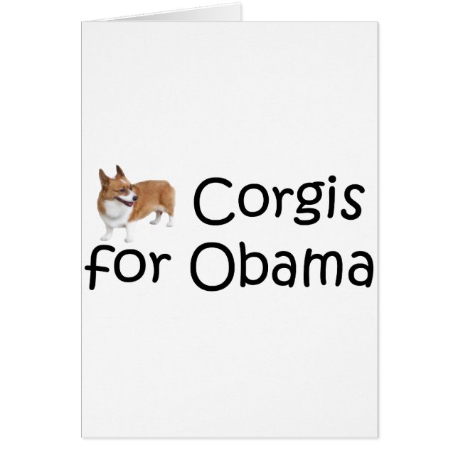 Cartão Corgis para Obama (Frente)