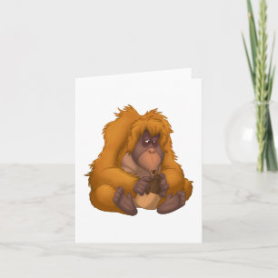Cartão Corn-Jug-Playin' Orangutan Note Card