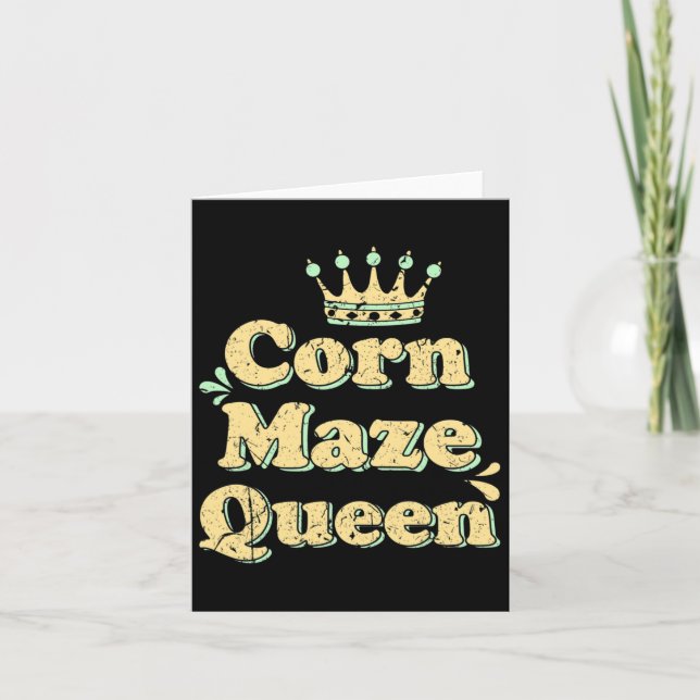Cartão Corn Maze Queen Fall Outono Outubro Acti (Frente)