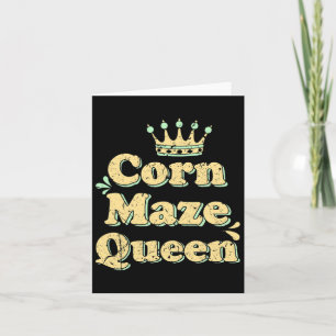 Cartão Corn Maze Queen Fall Outono Outubro Acti