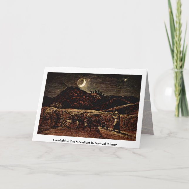 Cartão Cornfield No Luar De Samuel Palmer (Frente)