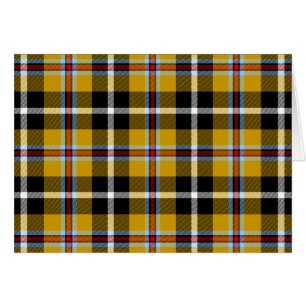 Cartão Cornish National Tartan Yellow and Black Xadrez