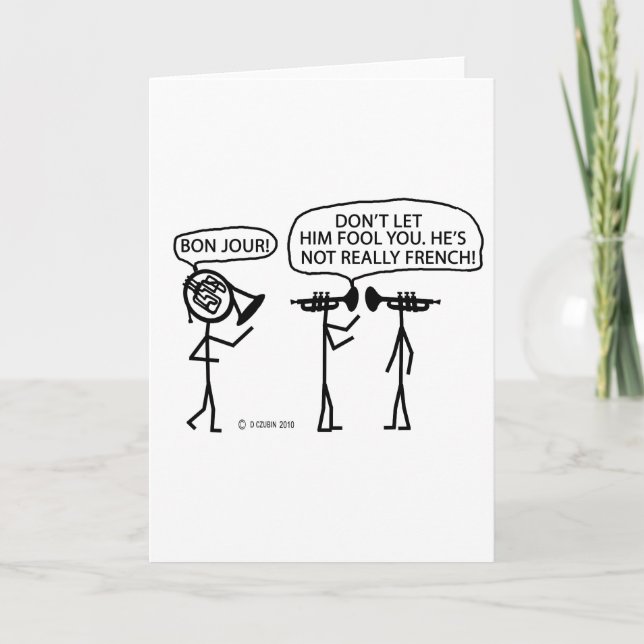 Cartão Corno francês francês (Frente)