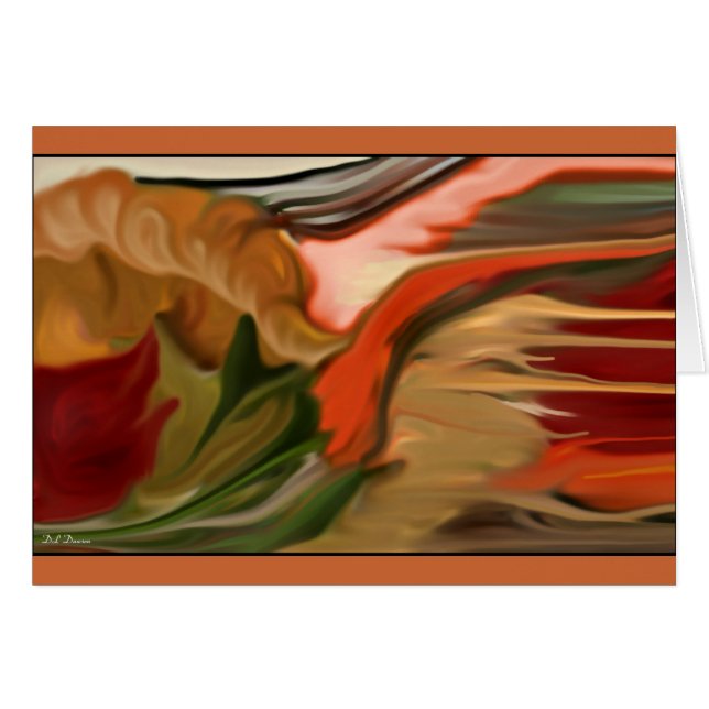 Cartão Cornucopia Abstrato Art (Frente Horizontal)