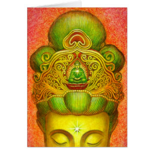 Cartão Coroa de Kuan Yin da deusa