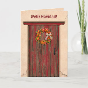 Cartão Coroa de Natal do Sudoeste do Chile Ristra Feriado