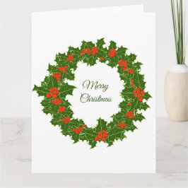 Cartão Coroa de Natal Feliz Natal