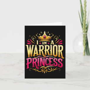Cartão Coroa de Princesa Guerreira Inspiradora Motivacion