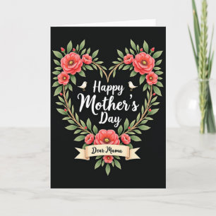 Cartão Coroa do Dia das Mães Queridas