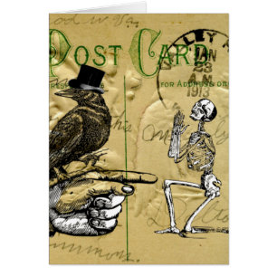 Cartão Coroa e esqueleto