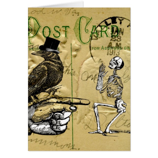 Cartão Coroa e esqueleto (Frente)