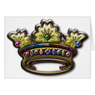 Cartão Coroa jeweled real