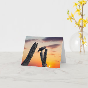 Cartão Coroa no nascer do Sol